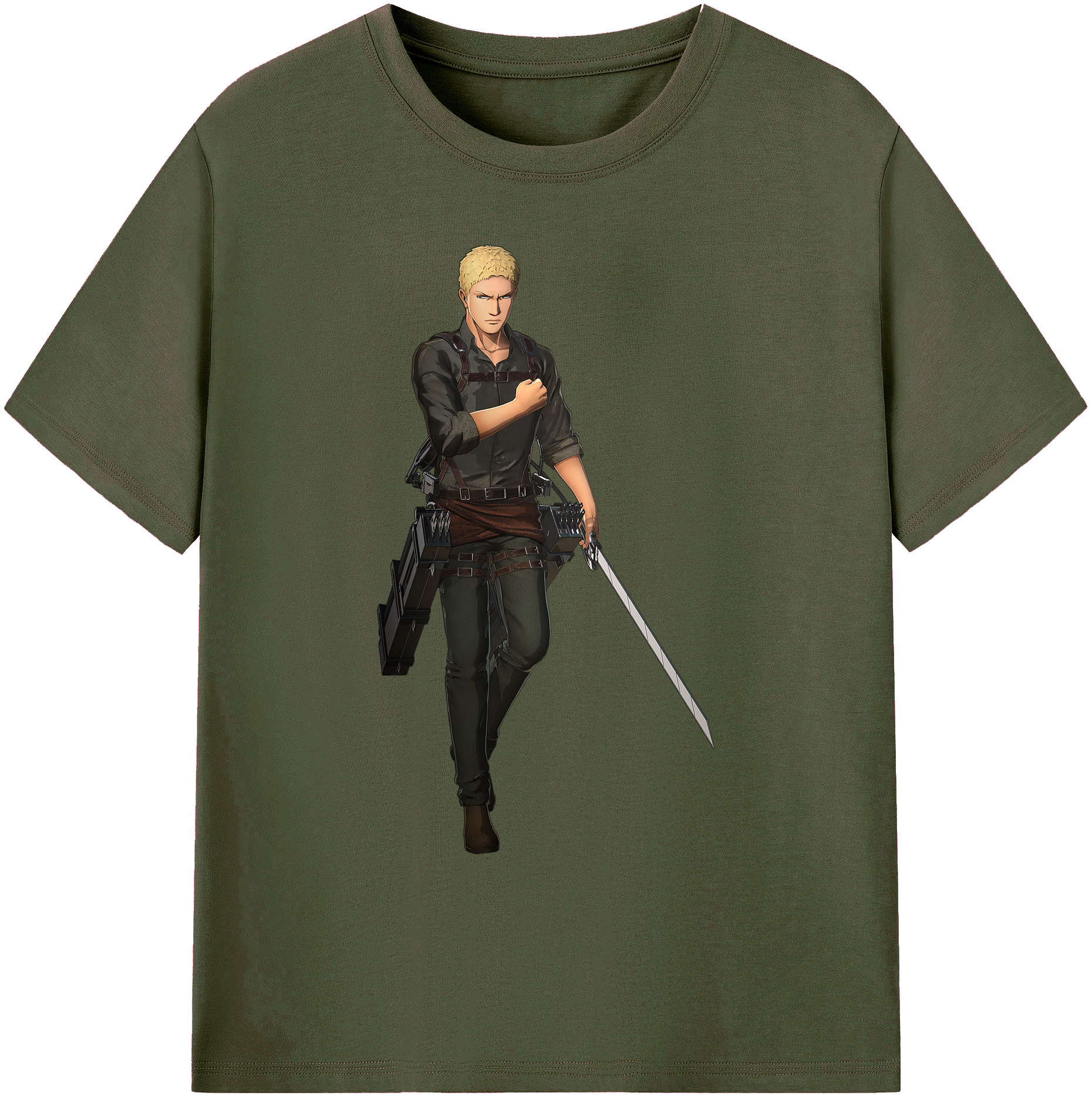 （画像用） 進撃の巨人 ライナー・ブラウン Attack on Titan Reiner Braun 綿100％ メンズ半袖Tシャツ｜肌触りやわらか＆通気性